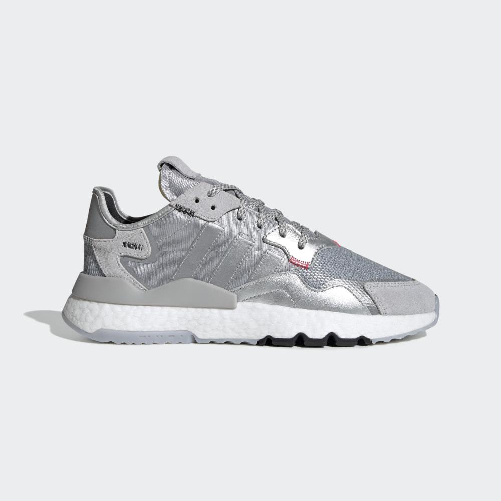 Adidas Men's Nite Jogger Originals Shoes Silver Metal/Light Grey/Black Ireland EE5851